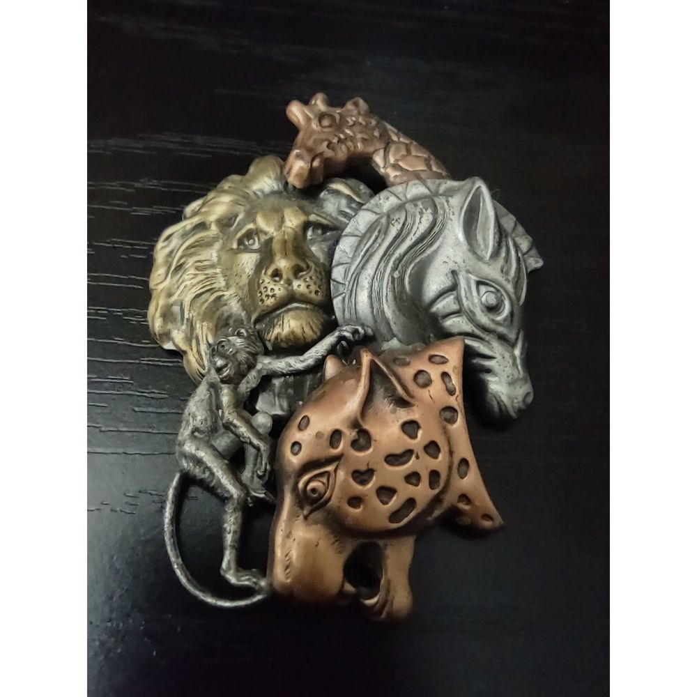 Safari Animal Multi Color Large Pin